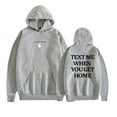 thumbnail image 1 of Unisex Oversized Pullover Lonely Ghost Text Me When You Get Home Hoodie, 1 of 4