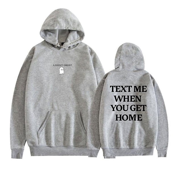 Unisex Oversized Pullover Lonely Ghost Text Me When You Get Home Hoodie