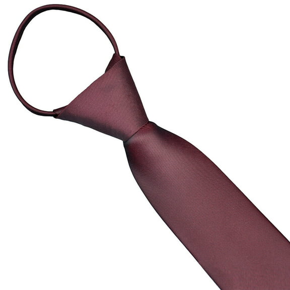 TABLZONE Mens Ties Zipper Necktie Pre Tied Quick Expand Collar Business Style 1Pack