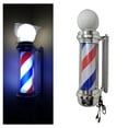 thumbnail image 3 of Barber Pole LED Light Rotating Hair Salon Shop Sign Light Wall Mounted Rainproof style B, 3 of 8