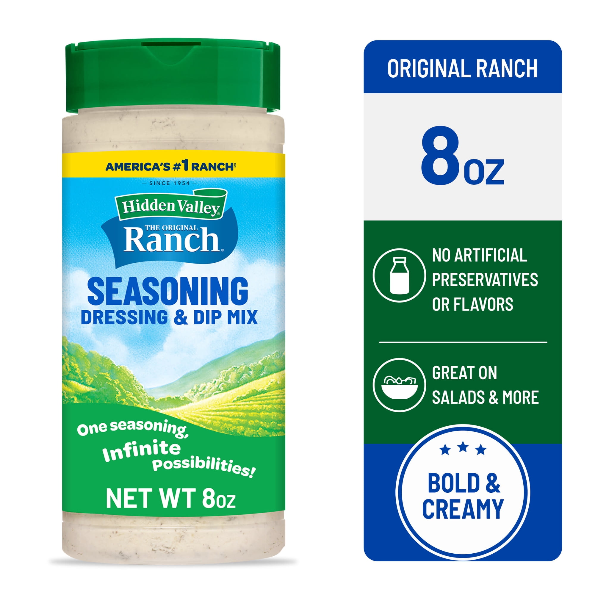 Hidden Valley Original Ranch Seasoning Dressing & Dip Mix, 8 oz
