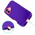 thumbnail image 5 of Petocase for iPhone 16 Plus Case,Shockproof Dust/Drop Proof 3 in 1 Full Body Rugged Heavy Duty Durable Cover,Purple/Pink, 5 of 7