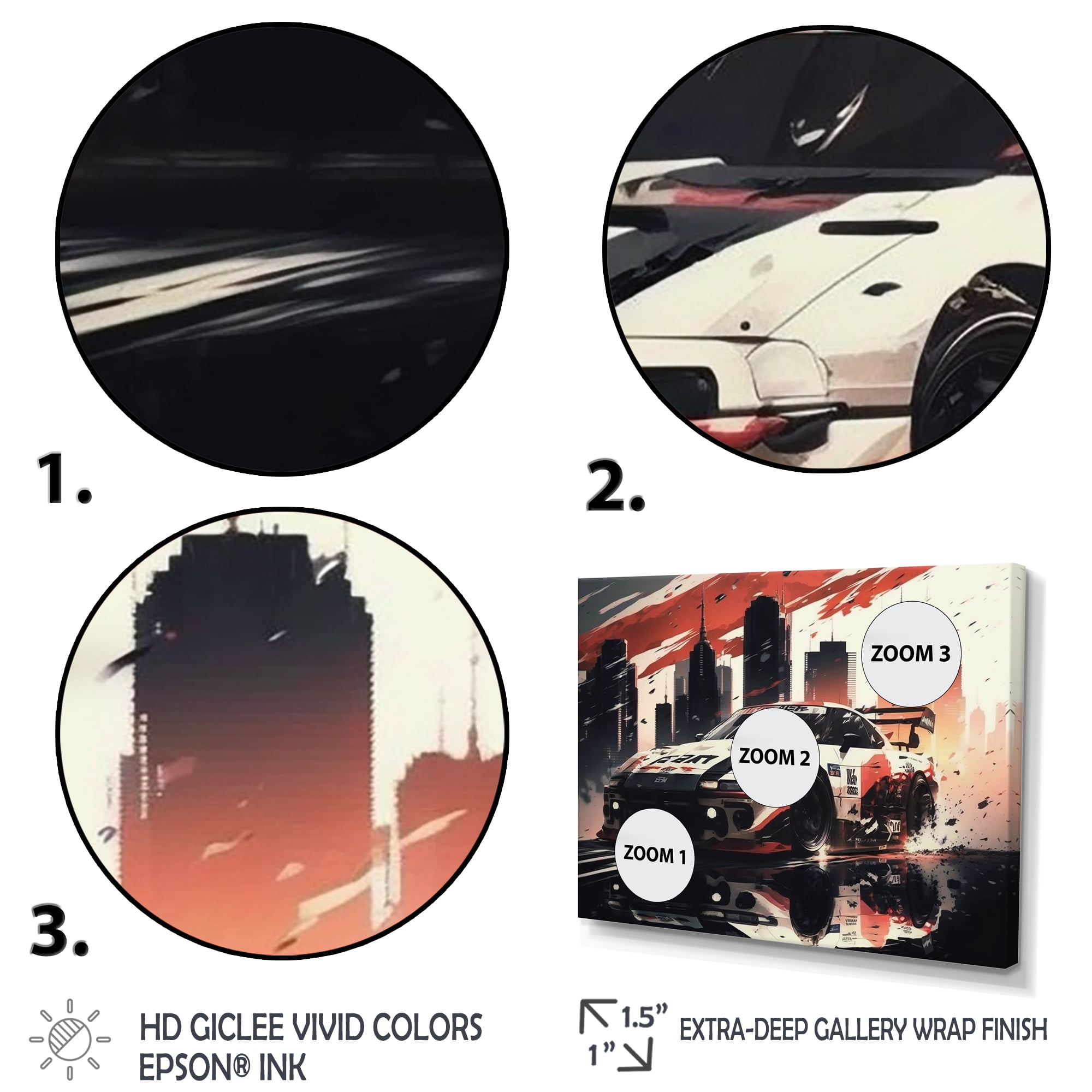 Designart Tokyo Japan Driving Car III Canvas Wall Art