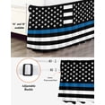 thumbnail image 3 of Blue White American Police Flag Bed Skirt King Size,Honoring Law Enforcement Officers Wrap Around Bed Skirting with Elastic Strap,Dust Ruffled Pleated Bedskirts 18 Inch Drop for Bedroom Beds, 3 of 9