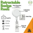 thumbnail image 2 of 25 Pack - Premium Retractable ID & Key-Card Badge Reels with Secure Metal Belt Clip and 34” Pull by Specialist ID, 2 of 8