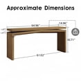 thumbnail image 4 of Atumcto 65" Long Console Table, Rustic Wood Entryway Sofa Table with Geometric Base for Living Room Hallway Behind Couch, Antique Brown, 4 of 9