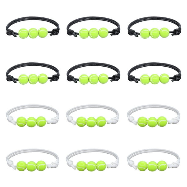 Pulsera de pelota deportiva, 12 piezas Pulsera de pelota deportiva Pulsera de fútbol Pulsera de béisbol Experiencia incomparable