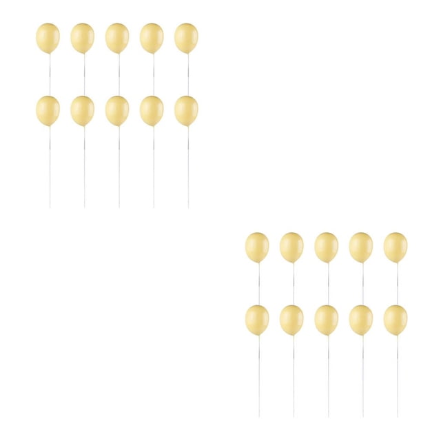 Injueey 1 Juego de Kit de decoración de pasteles pequeños, herramientas de horneado elegantes, adornos de espuma para feliz cumpleaños, Amarillo 2piezas