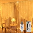 thumbnail image 5 of 1 cortina de luces LED USB de 6 m/4 m/3 m, guirnalda de luces navideñas, guirnalda de luces de hadas, decoración para bodas, hogar, dormitorio, Año Nuevo 2025, 5 of 5