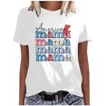 thumbnail image 1 of Elegante blusa de manga corta con cuello redondo y manga abullonada para mujer OAVQHLG3B Store  lin121212, 1 of 3