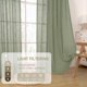thumbnail image 4 of Cortinas de lino LAMIT, color verde salvia, 86 x 76 cm, 2 paneles, 4 of 9