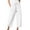 White, variant on Meichang Womens Cotton Linen Capri Pants 2023 Casual Summer Elastic Waist 3/4 Pant with Pockets Drawstring Below Knee Shorts