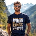 thumbnail image 3 of Kings Are Born on September 15 T-Shirt, Vintage Birthday Shirt for Men, Perfect Gift for September Birthday, 3 of 4