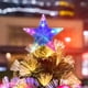 thumbnail image 5 of Estrella para árbol de Navidad Adorno para árbol de Navidad multicolor Estrella para árbol de Navidad Adorno para árbol de Navidad con forma de estrella de Poinsettia Adorno ligero para árbol de, 5 of 8