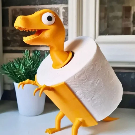 Dinosaur Shape Toilet Paper Holder Funny Paper Towel Stand Tissue Storage Rack