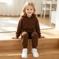thumbnail image 5 of Angala 2 Piece Outfits For Girls Long Sleeve Hoodie Sweatshirt With Jogger Set Girls Autumn Daily Wear Clothes, 5 of 9