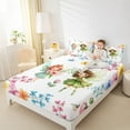 thumbnail image 4 of Feelyou Kawaii Magic Elf Twin Sheet Sets for Kids, Cartoon Flower Floral Twin Fitted Sheet, Dreamy Fairy Tale Flat Sheet, Microfiber Bedroom Decor, 3pcs, 4 of 7