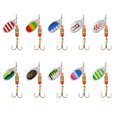 thumbnail image 2 of Pesca 10 unids/lote cuchara señuelos de pesca de Metal agua dulce agua salada Spinner cebo con caja Ehuebsd Para Estrenar, 2 of 8