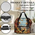 thumbnail image 5 of ZIATUBLE Cock Sunflower Portable Carrying Totes Pumpkin Traveling Bag with Zipper Carry Case with Storage Pockets and Handles with Storage Pocket Portable Sewing Machine Handbag, 5 of 7