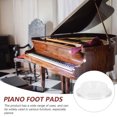 thumbnail image 4 of ELAYARD 4 Pcs Coupelles de Roulettes Transparentes Abs pour Piano Vertical Protection de Sol Antidérapant Salle de Musique, 4 of 8