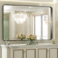 thumbnail image 1 of TETOTE Black Bathroom Mirror, 55x36 Inch Matte Metal Frame Modern Farmhouse Decor Rectangular Large Entryway Vanity Wall Mounted Mirror (Horizontal/Vertical), 1 of 8