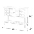 thumbnail image 7 of INCLAKE 45.2 Inch Console Table for Entryway, Wood Accent Buffet Table with 6 Drawers and 1 Storage Cabinet, Modern Kitchen Sideboard for Living Room, Hallway, Kitchen, Sage, 7 of 7