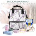 thumbnail image 5 of Kdxio Baby Diaper Backpack,Multi-Function Travel Backpack Nappy Bags,Nursing Bag, Fashion Mummy,Roomy Waterproof for Baby Care(Lavender Flowers), 5 of 6