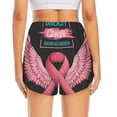 thumbnail image 4 of Goofa Ribbon With Angel Wings Printed Women 2 in 1 Running Shorts,Quick Dry Athletic Workout Shorts,High Waisted Athletic Shorts with Liner Pockets-Large, 4 of 9