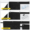 thumbnail image 5 of Coodeto Thermal Insulated Door Curtain, Weatherproof Thicken Cotton Soundproof Doorway Curtain Insulation Cover Keep Warm Winter & Cold Summer, 34"x82", Black, 1 Panel, 5 of 8