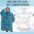 thumbnail image 4 of Oversized Wearable Blanket Hoodie,Cartoon Construction Vehicles Barriers Blue Pattern Sherpa Blanket Hoodie with Super Pockets,Super Warm Fuzzy Pullover for Women & Men, 4 of 6