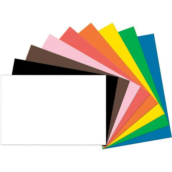 Tru-Ray Heavyweight Construction Paper - 36"Width x 24"Length - 50 / Pack - Assorted - Sulphite | Bundle of 5 Packs