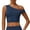 Blue, variant on Aivtalk Sports Bras for Women Longline One Shoulder Workout Bra Support Built in Bra Low Impact Padded Butterluxe Wirefree Asymmetrical Yoga Cropped Tank Tops Black S