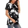 thumbnail image 4 of CKpwisy Womens Maternity Tops 2025 Summer Trendy Elegant Short Sleeve Pleated Dressy Casual Loose Nusring Tunic Tops Crewneck Pregnancy T Shirts Flowy Cute Tees, 4 of 6