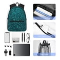 thumbnail image 4 of Fotbe teal sparkling Mochila Ligera Casual para Laptop para Hombres y Mujeres, Mochila Impermeable de Uso Diario, Mochila para Universidad, 4 of 6
