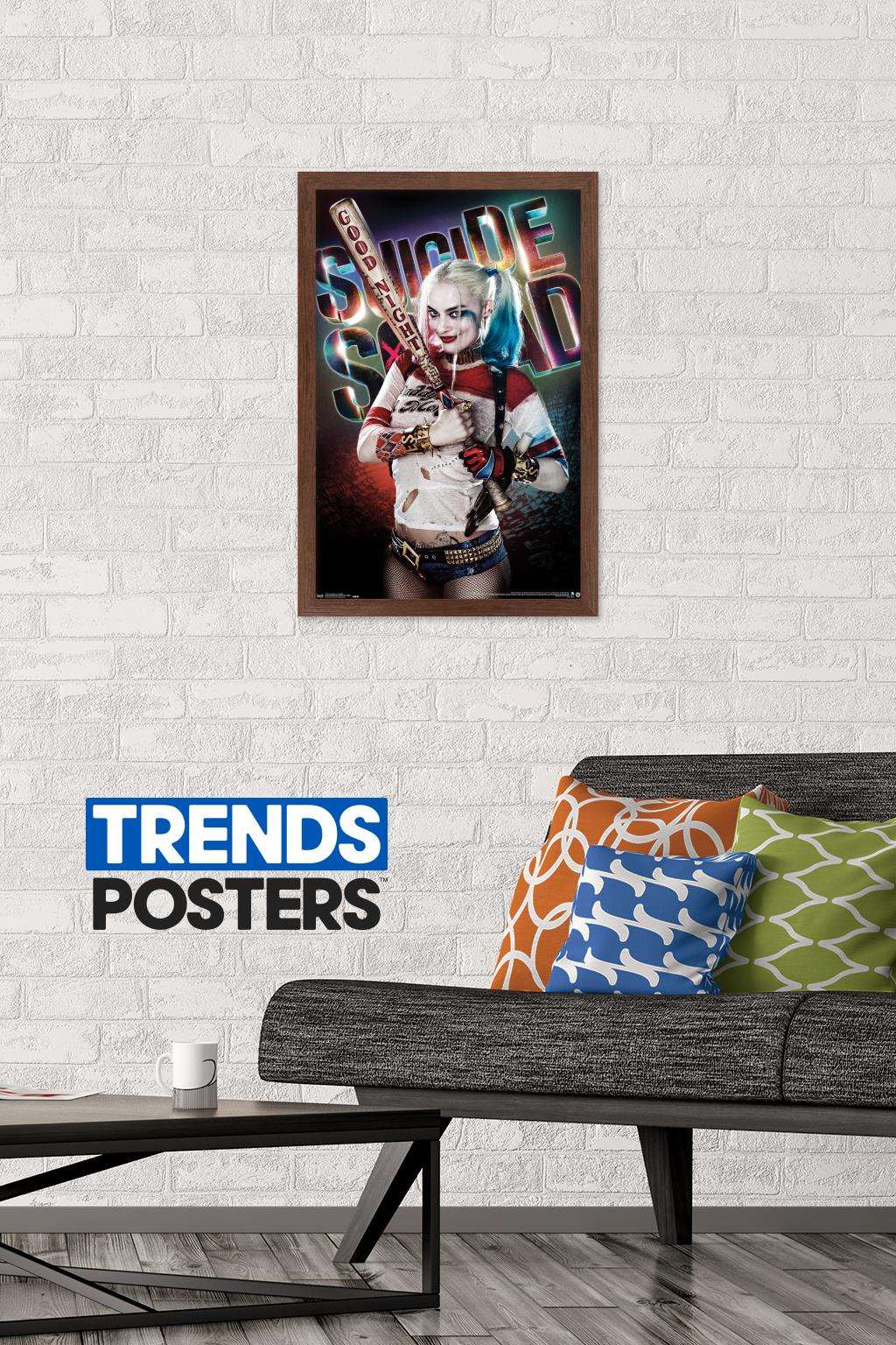 DC Comics Movie - Suicide Squad - Good Night Wall Poster, 14.725" x 22.375", Framed