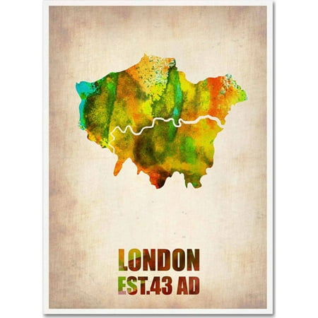 UPC 886511275072 product image for Trademark Fine Art  London Watercolor Map  Canvas Art by Naxart | upcitemdb.com