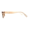 thumbnail image 4 of Retro 1990s Rectangle Cat Eye Vintage Sunglasses Peach Brown, 4 of 4
