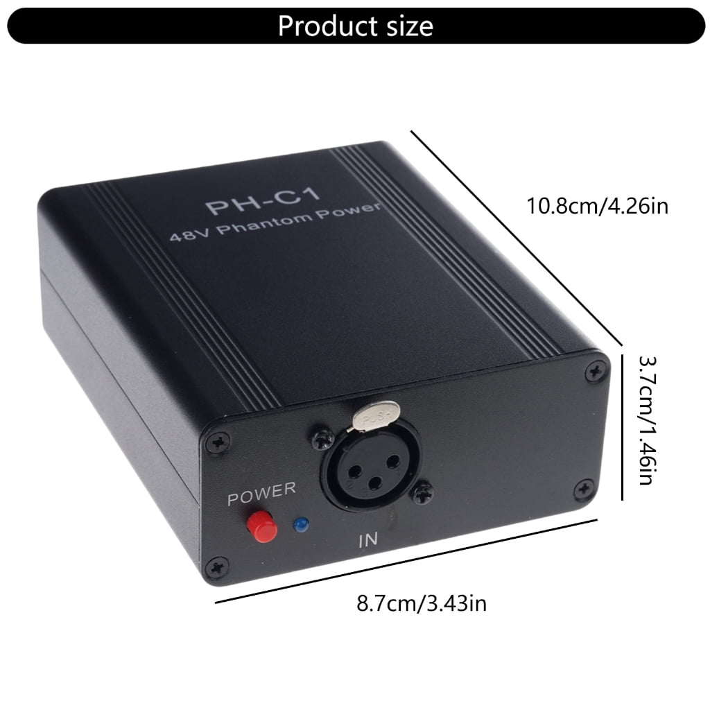 NEXAVKPR Portable Condenser Microphones With 48V Phantoms Power Builts In Rechargeable Battery For Outdoor Recording Podcast Music Studio