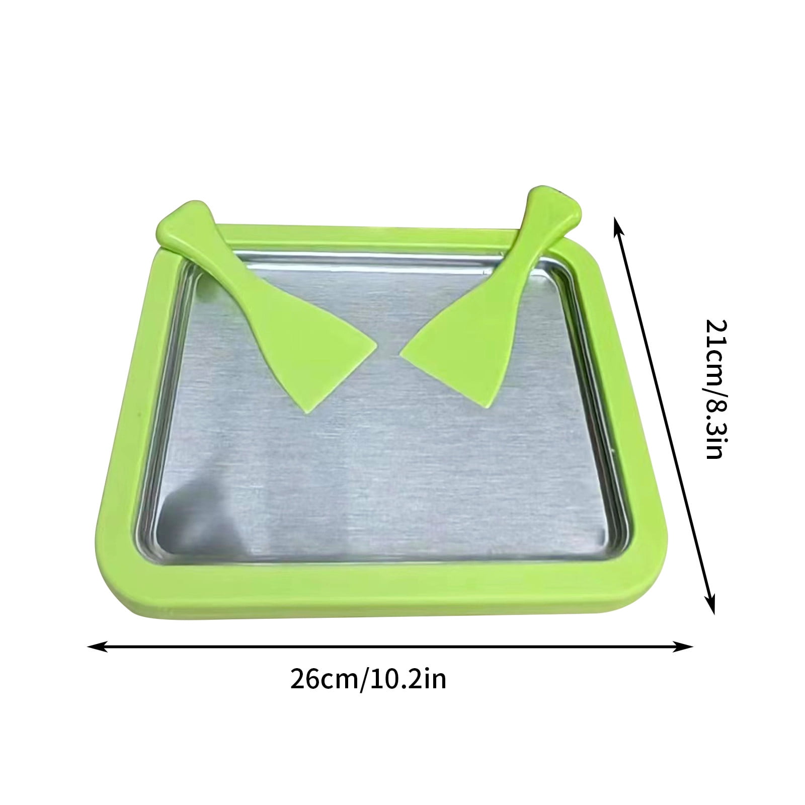 Handheld Ice Cream Maker with Ice Tray, Small Household Ice Machine for Homemade Frozen Desserts, Includes Scrapers for Easy Scooping, Manual Ice Cream Maker for Summer Treats