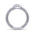 thumbnail image 4 of Dazzlingrock Collection 0.50 Carat (ctw) 14K Round Diamond Split Shank Bridal Vintage Halo Ring 1/2 CT, White Gold, Size 7, 4 of 4
