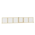 thumbnail image 2 of Pefilos 144" Wide Dog Gate with Door Walk Through, 32" Tall Freestanding Wire Pet Gate for The House, Doorway, Stairs, Pet Puppy Safety Fence, Support Feet Included, Brown, 2 of 9