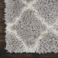 thumbnail image 4 of Nourison Ultra Plush Shag Trellis Grey/Ivory 5' x 7' Area Rug, (5x7), 4 of 9