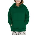 thumbnail image 2 of BLTIBY 2024 Hoodies Sweatshirts for Women Autumn Winter Long Sleeve Solid Colour Pullover Shirts Tops Loose Casual Soft Comfortable Green L, 2 of 7
