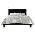 thumbnail image 3 of Castle Place Contemporary Corduroy Pleated Velvet Upholstered Queen Platform Bed, Black, 3 of 8