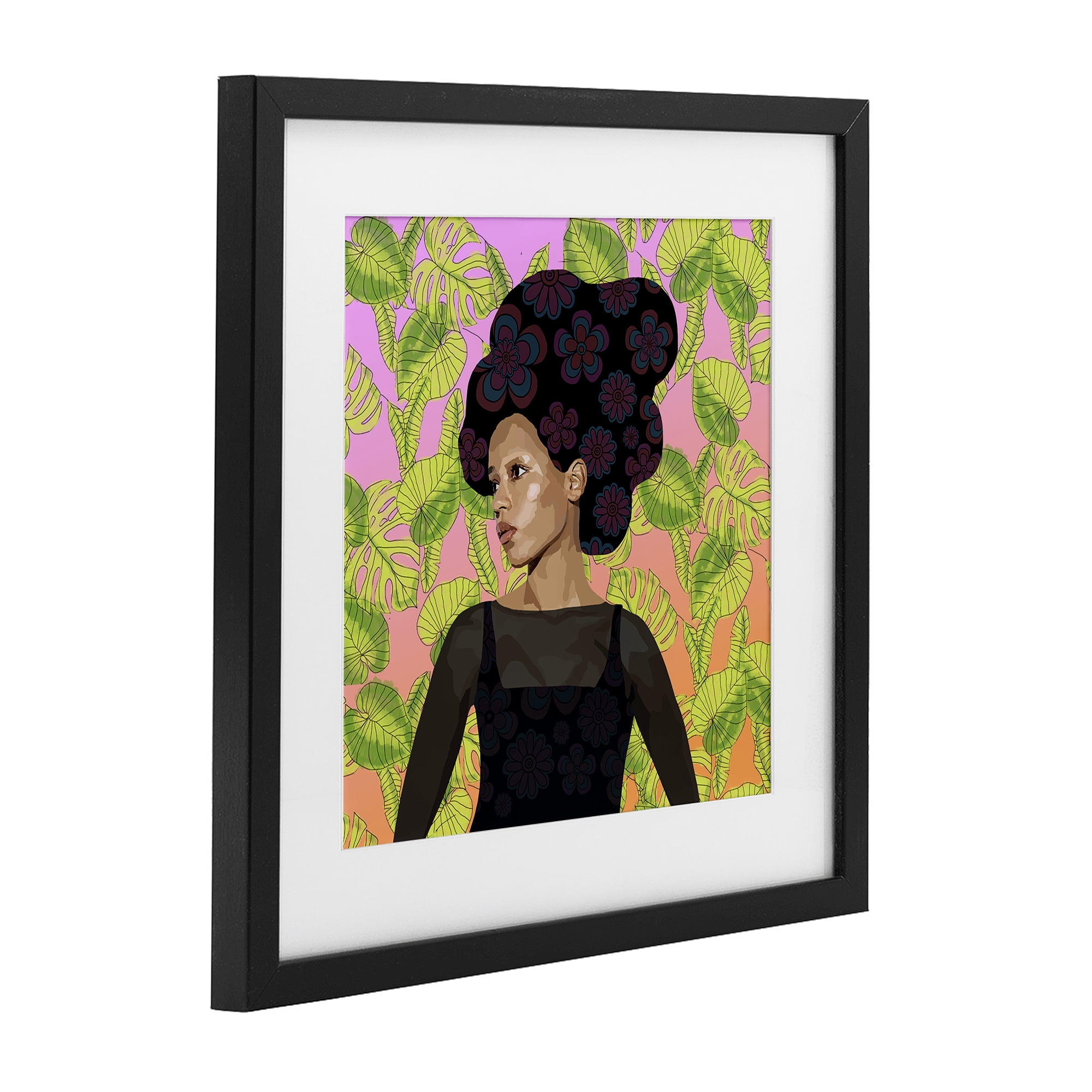 Stupell Industries Whispers Of Bloom Black Framed Print Under Glass, design by Lynnda Rakos