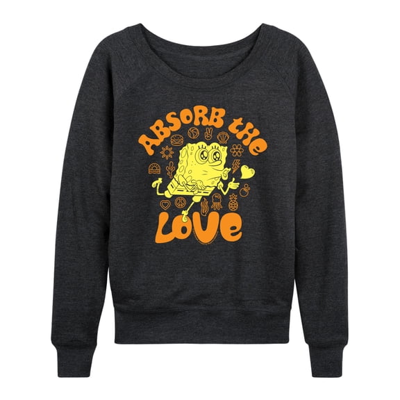 SpongeBob SquarePants - Absorb The Love - Women's Lightweight French Terry Long Sleeve Shirt
