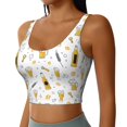 thumbnail image 2 of Fotbe Beer Sujetador Deportivo Largo sin Aros para Mujer con Almohadillas y Soporte Medio, Transpirable y Absorbente, Camiseta Tipo Chaleco o Tank Top-Small, 2 of 8