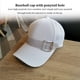 thumbnail image 3 of Gorras de béisbol Jumpingount Rhinestone Sombreros Ajustable Cola de caballo Blanco, 3 of 6