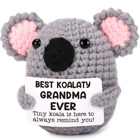 Figura de juguete NEVERNERVE hecha a mano a ganchillo koala 5x8x9 cm