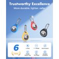 thumbnail image 4 of UNBREAKcable 4 Pack for Airtag Holder Carabiner Waterproof Protector TPU Airtags Case, Professional Carabiner Compatible with Apple Finder Tracker Accessories for Keys/Bags, 4 of 6